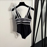 Plaid Pattern  One-Piece Swimsuit