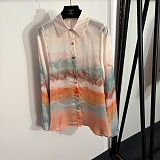 Zimmermann Ombré Silk Shirt & Long Pants Set