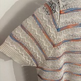 Miu Miu Striped Pointelle Knit Cardigan