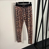 Dolce & Gabbana Leopard Print Sports Bra & Leggings Set