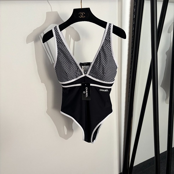Plaid Pattern  One-Piece Swimsuit