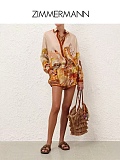 Vintage Graphic Print Silk Set