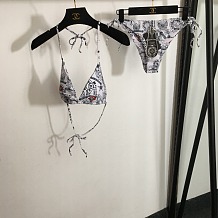 Chrome Hearts Monogram Graffiti Bikini Set