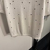 Logo Embroidered Open-Knit Tee