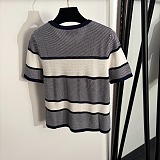 CC Logo Crew Neck Short Sleeve Sweater