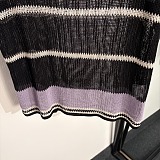 Chanel Sheer Striped Knit Top