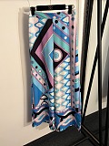 Pucci Geometric Print Silk Blouse & Skirt Set