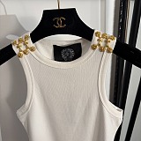 Chrome Hearts Gold Hardware Detail Tank Top