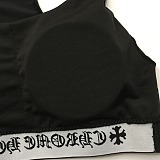 Black Gothic Logo Sports Bra & Leggings Set