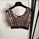 Dolce & Gabbana Leopard Print Sports Bra & Leggings Set