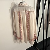 Zimmermann Ivory Silk Scarf-Print Shirt & Trousers Set