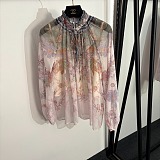 Floral Paisley Sheer Silk 3-Piece Set
