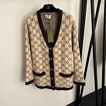 GG Monogram Jacquard Knit Cardigan
