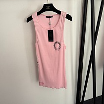 Chrome Hearts Pink Horseshoe Logo Tank Top