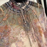Floral Paisley Sheer Silk 3-Piece Set