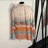 Zimmermann Ombré Silk Shirt & Long Pants Set