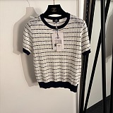 Chanel Pointelle Grid Knit Tee