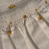 Chrome Hearts Smocked Mini Dress with Gold Charms