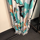 Printed Silk Kaftan Maxi Dress
