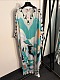 Printed Silk Kaftan Maxi Dress