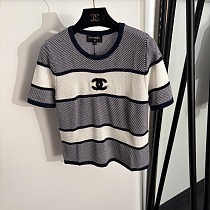 CC Logo Crew Neck Short Sleeve Sweater
