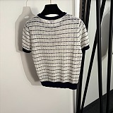 Chanel Pointelle Grid Knit Tee