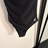 Black & White Contrast One-Piece Swimsuit