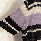 Chanel Sheer Striped Knit Top