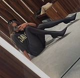 Balenciaga Logo Waistband Slim-Fit Leggings