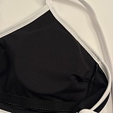 Contrast Binding Cut-Out One-Piece Swimsuit