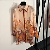 Vintage Graphic Print Silk Set