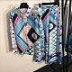 Pucci Geometric Print Silk Blouse & Skirt Set