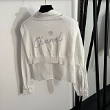 Nautical Striped Knit Cape Set