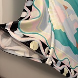 Printed Silk Kaftan Maxi Dress