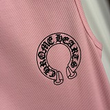 Chrome Hearts Pink Horseshoe Logo Tank Top
