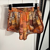 Vintage Graphic Print Silk Set