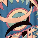 Pucci Geometric Print Silk Blouse & Skirt Set