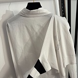 Nautical Striped Knit Cape Set