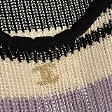 Chanel Sheer Striped Knit Top