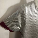 Metallic Knit Short Sleeve Top