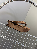 Balenciaga Stretch Velvet Gaeta Thong in Moka（Balenciaga Summer 26 Collection）