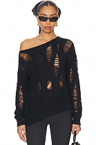 Distressed Oversize Sweater