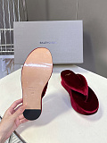 Balenciaga Stretch Velvet Gaeta Thong in Wine Red（Balenciaga Summer 26 Collection）