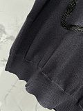 Dior Logo Patch Short-Sleeve Sweater in Black