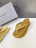 Balenciaga Stretch Velvet Gaeta Thong in Yellow（Balenciaga Summer 26 Collection）