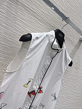 Dior Butterfly Motif Sleeveless Drop-Waist Dress