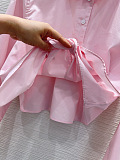 Dior Tied-Front Cropped Cotton Shirt in Pink