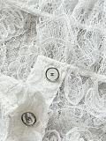 Chanel Floral Lace Cami Top with Scalloped Edge