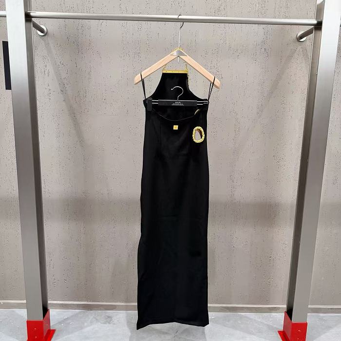 Halterneck Cutout Maxi Dress In Black