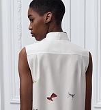 Dior Butterfly Motif Sleeveless Drop-Waist Dress